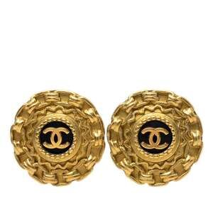 Chanel Cc Logo Clip-On Earrings Gold- #247007C64B